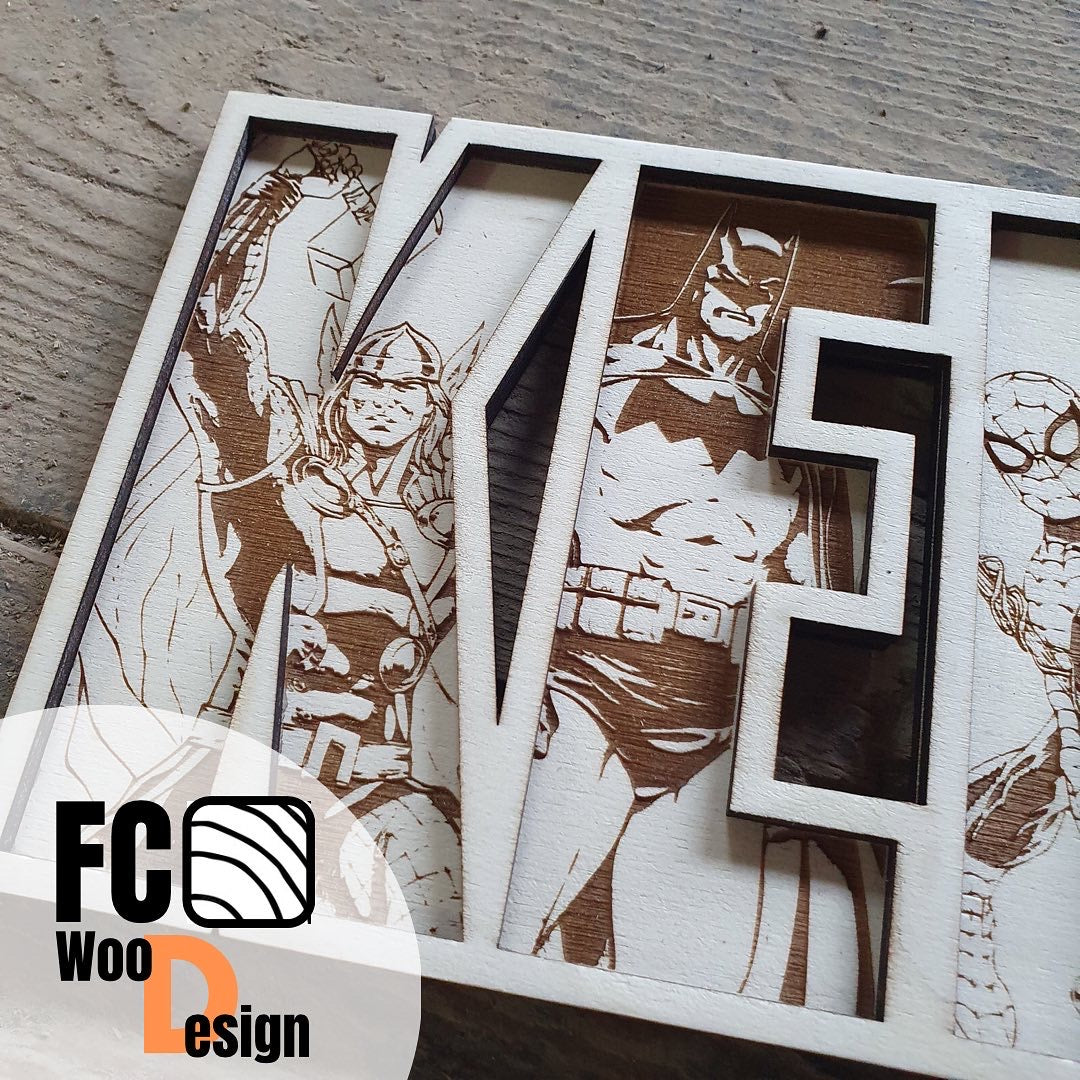 Custom relief text and engravings