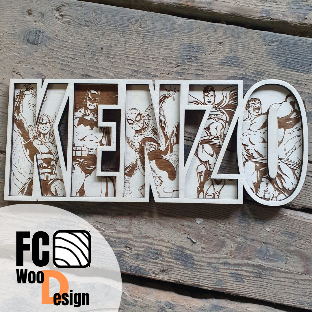 Custom relief text and engravings