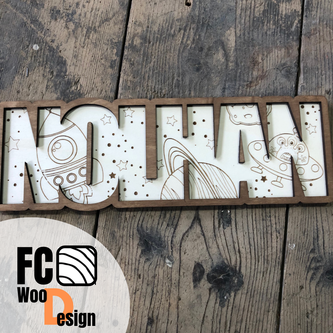 Custom relief text and engravings