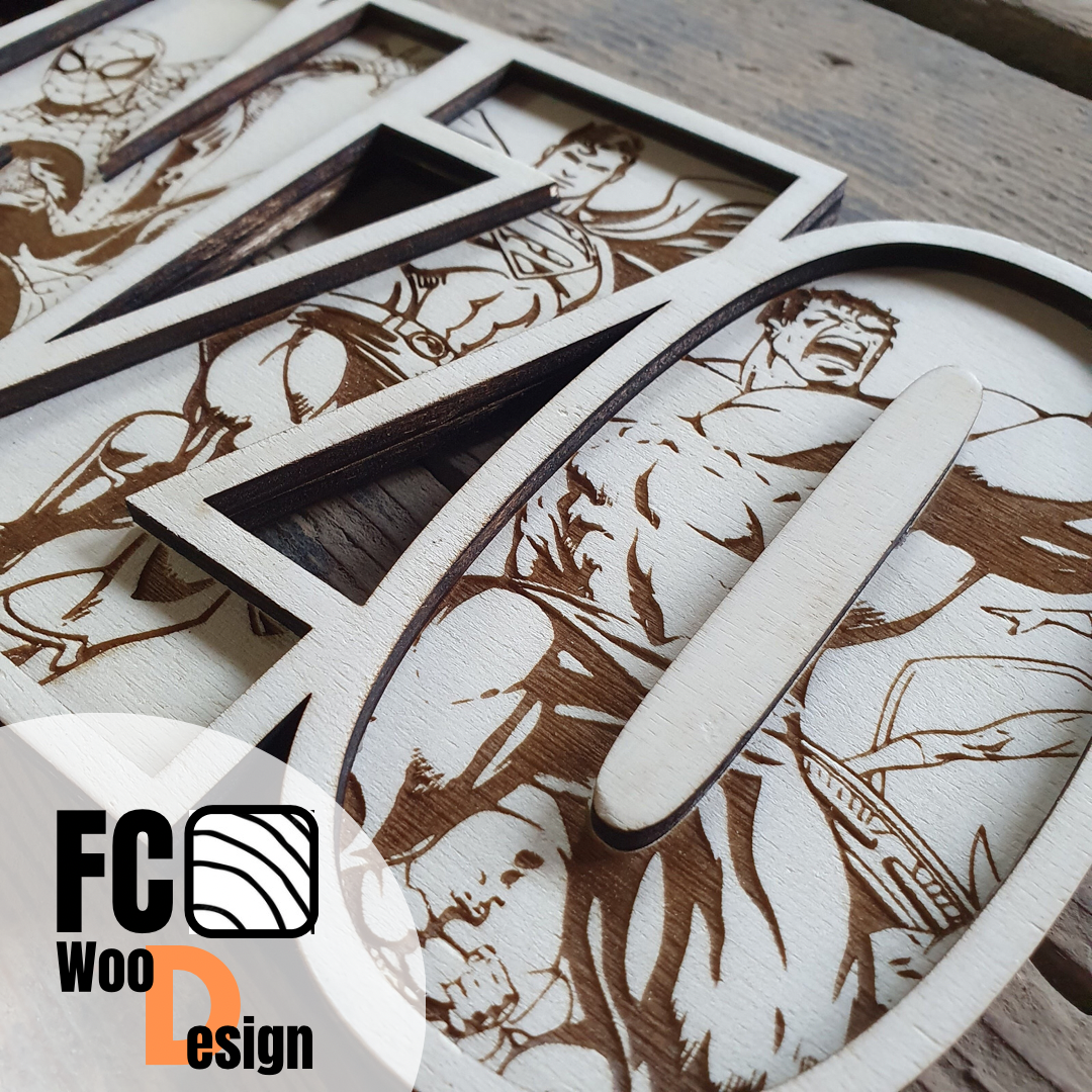 Custom relief text and engravings