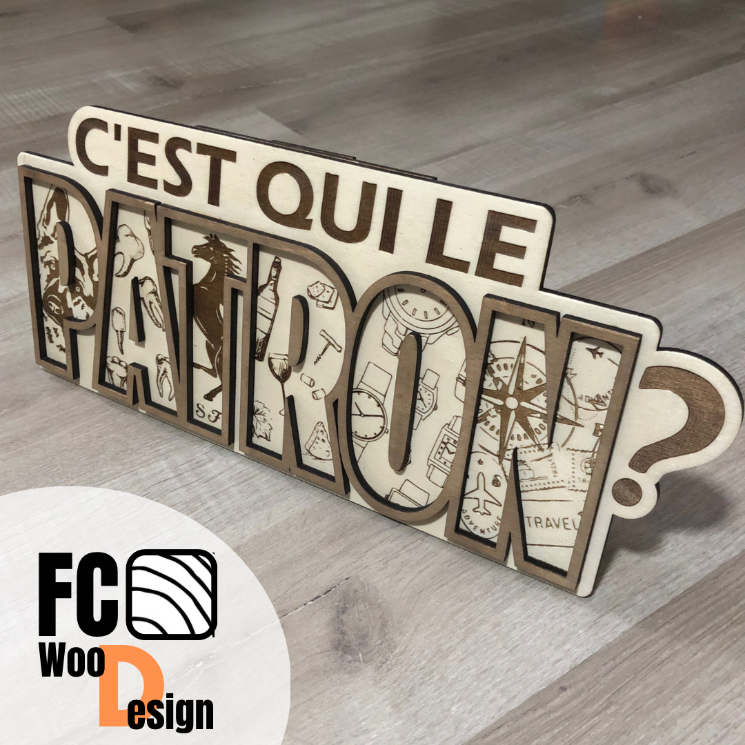 Custom relief text and engravings