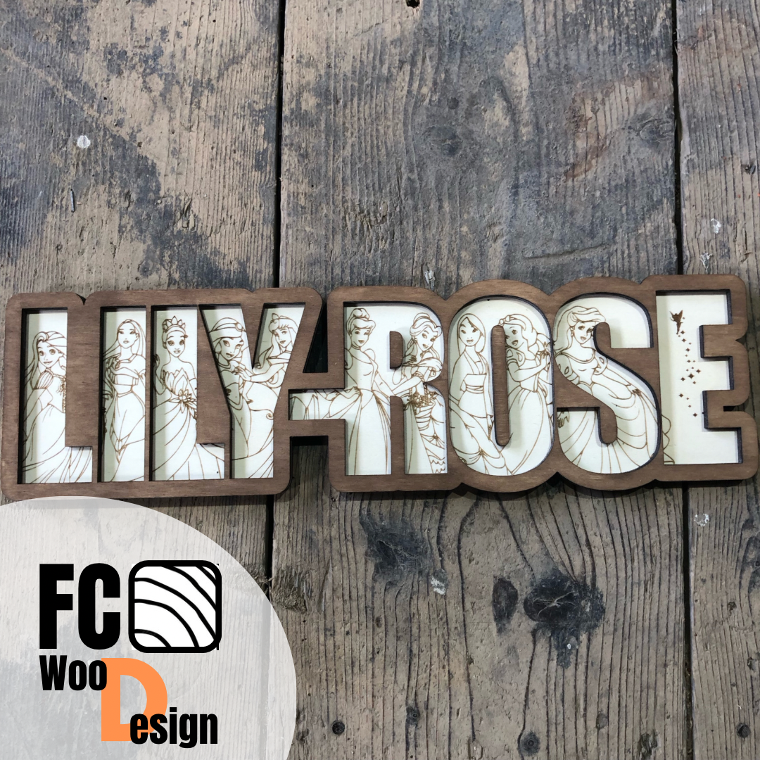 Custom relief text and engravings