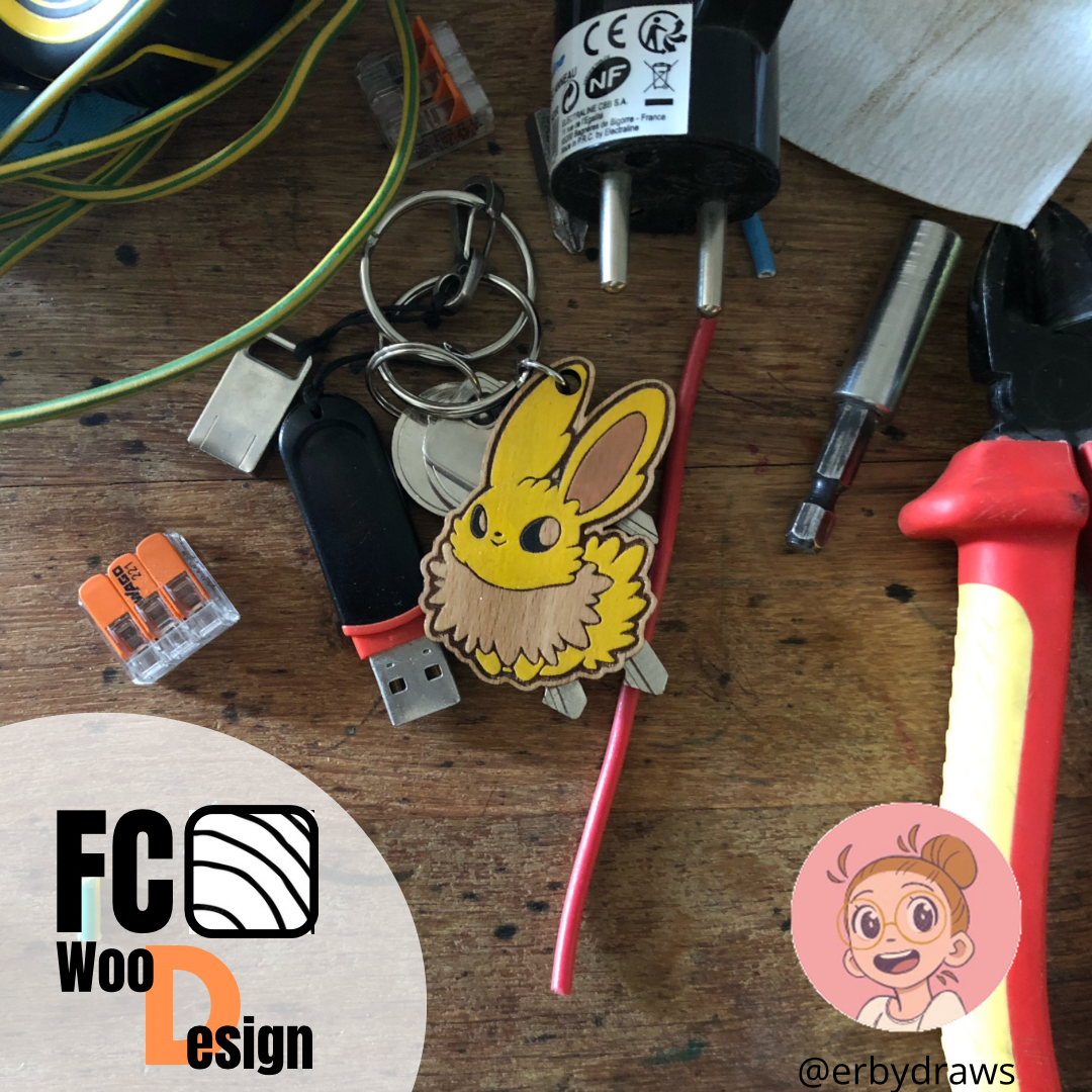 Eevee-tion keychain