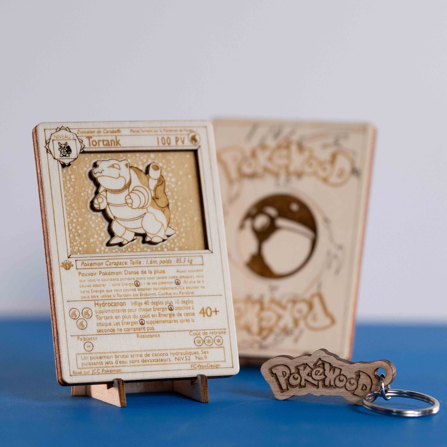 Carte PokéWooD en bois effet 3D
