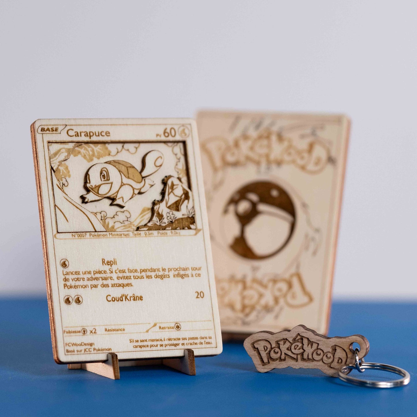 Carte PokéWooD en bois effet 3D