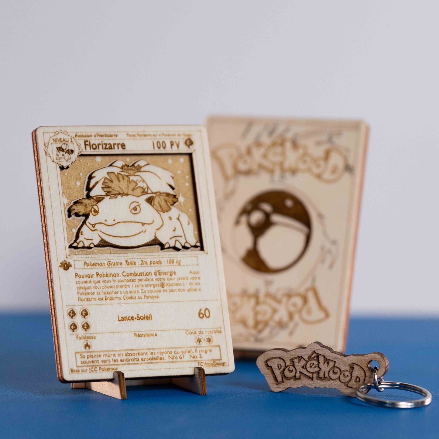 Carte PokéWooD en bois effet 3D
