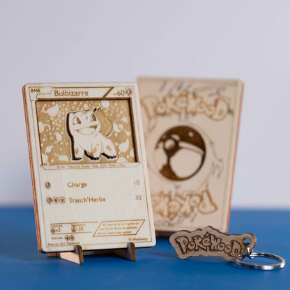 Carte PokéWooD en bois effet 3D