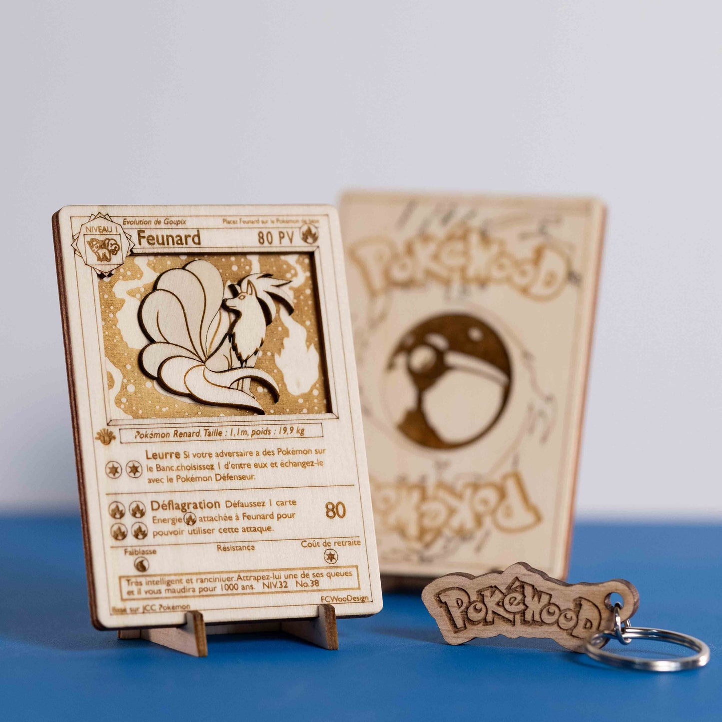 Carte PokéWooD en bois effet 3D