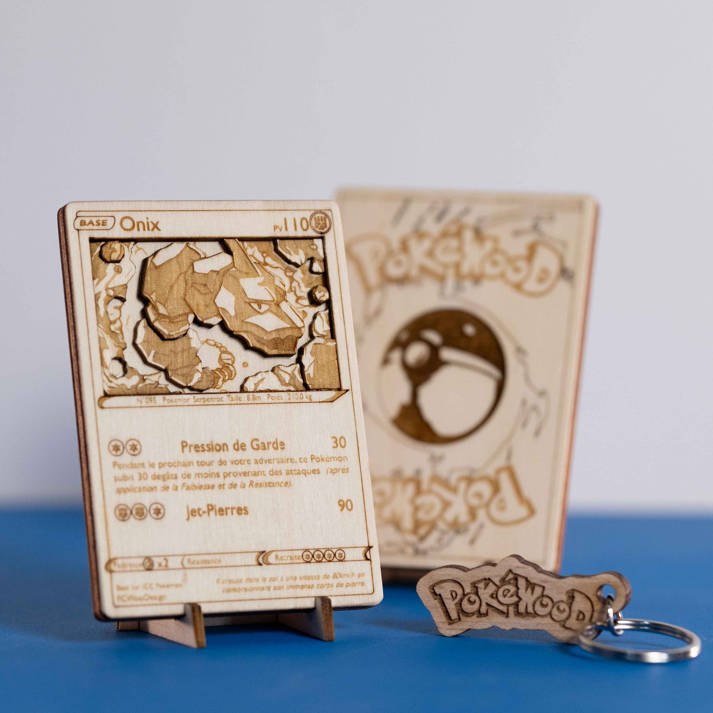 Carte PokéWooD en bois effet 3D