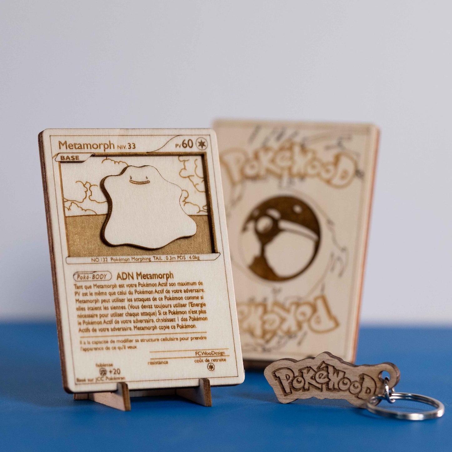 Carte PokéWooD en bois effet 3D