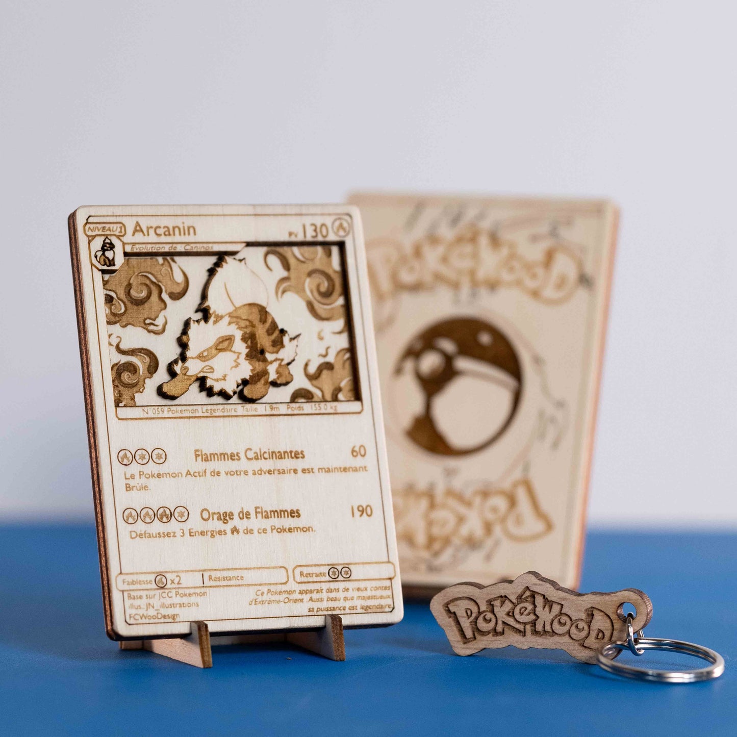 Carte PokéWooD en bois effet 3D