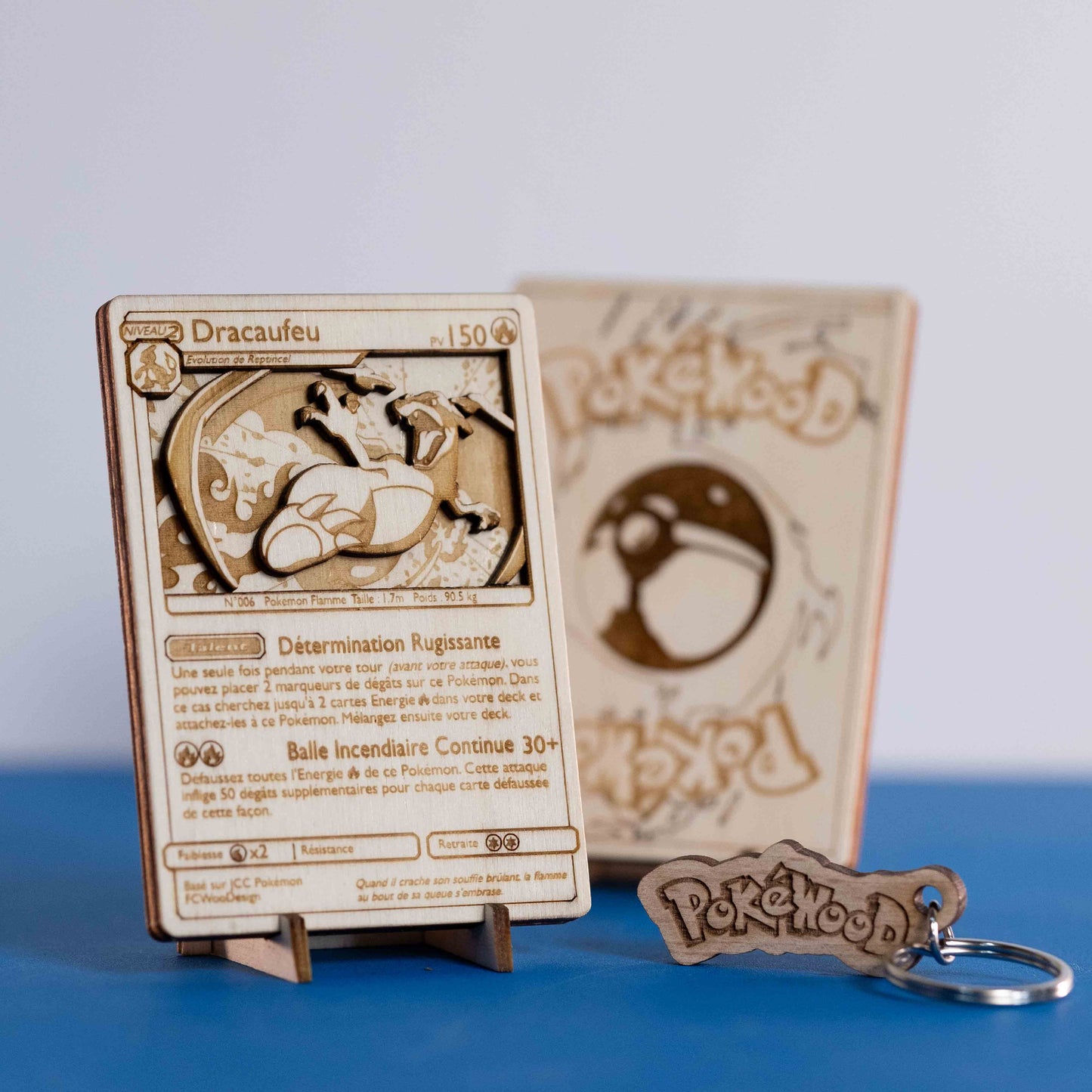 Carte PokéWooD en bois effet 3D