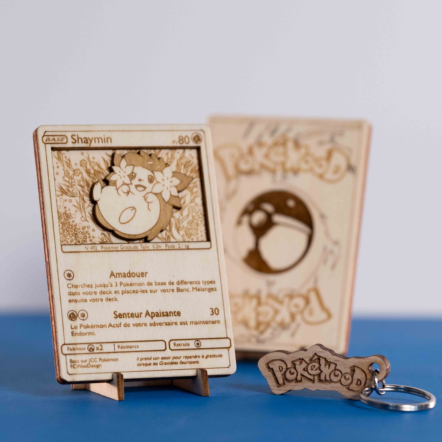 Carte PokéWooD en bois effet 3D