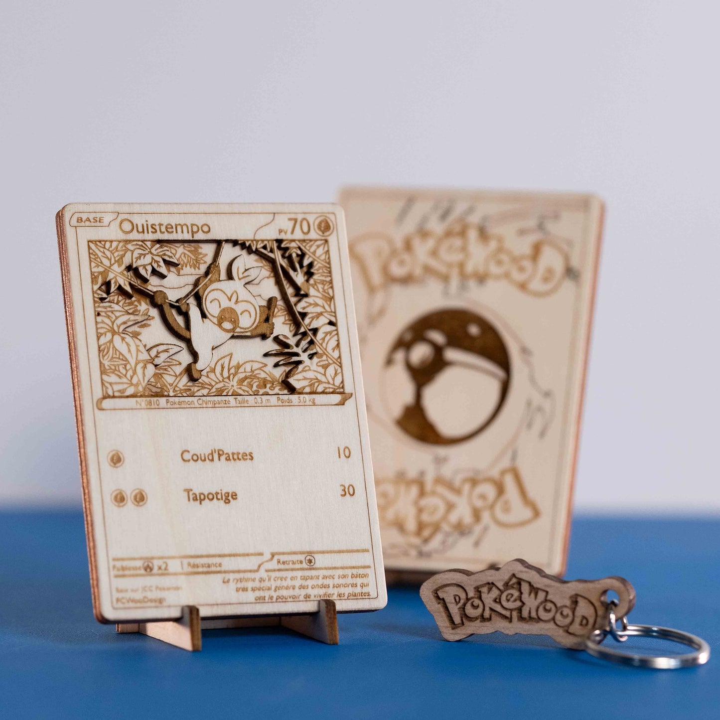 Carte PokéWooD en bois effet 3D