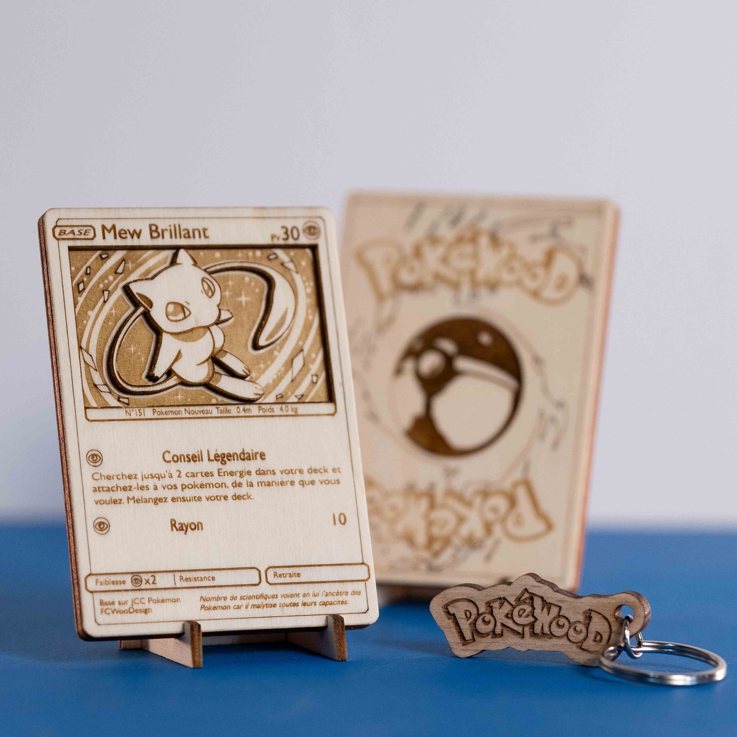 Carte PokéWooD en bois effet 3D