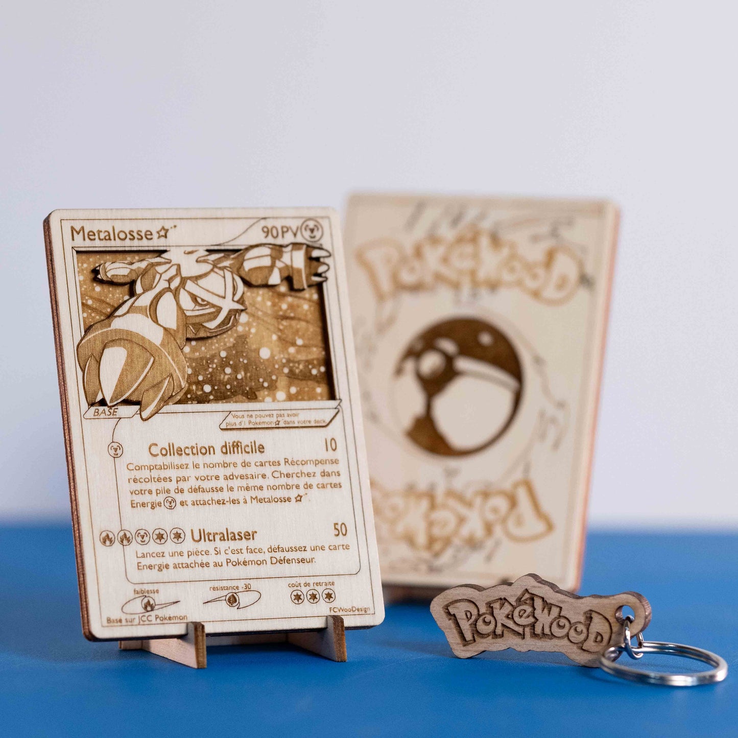 Carte PokéWooD en bois effet 3D