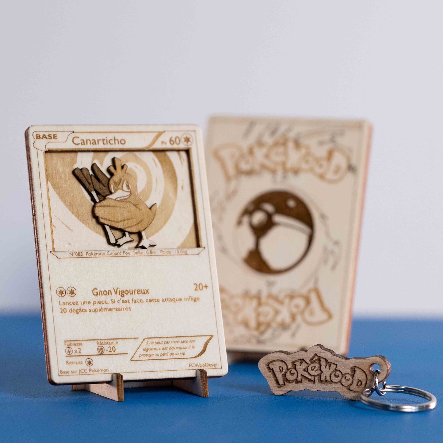 Carte PokéWooD en bois effet 3D