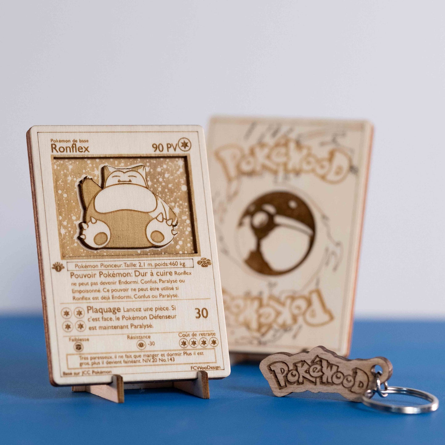 Carte PokéWooD en bois effet 3D