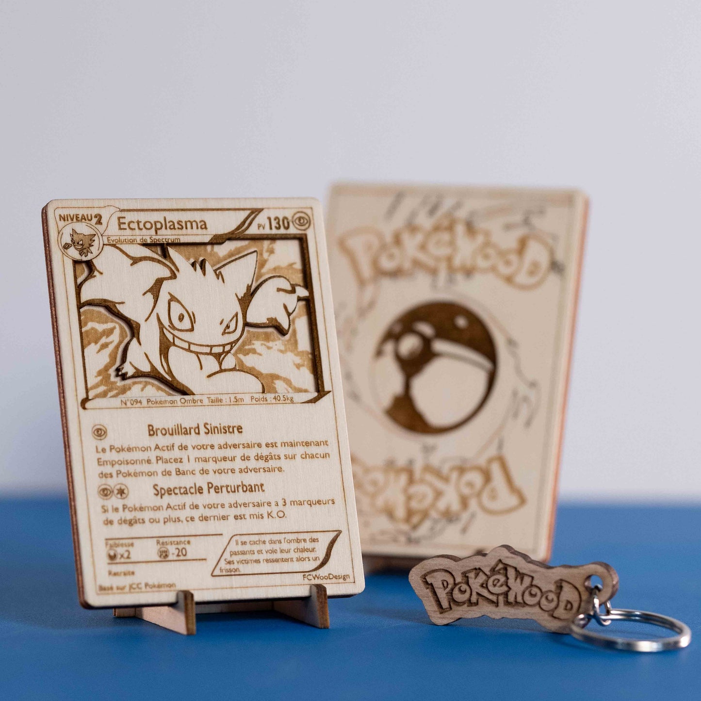 Carte PokéWooD en bois effet 3D