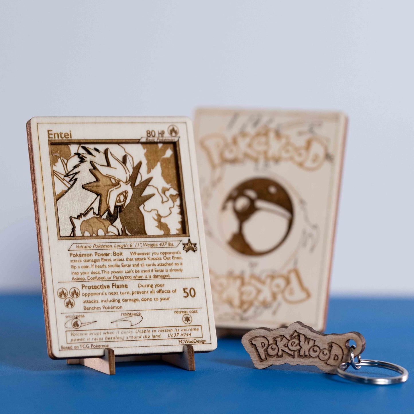 Carte PokéWooD en bois effet 3D