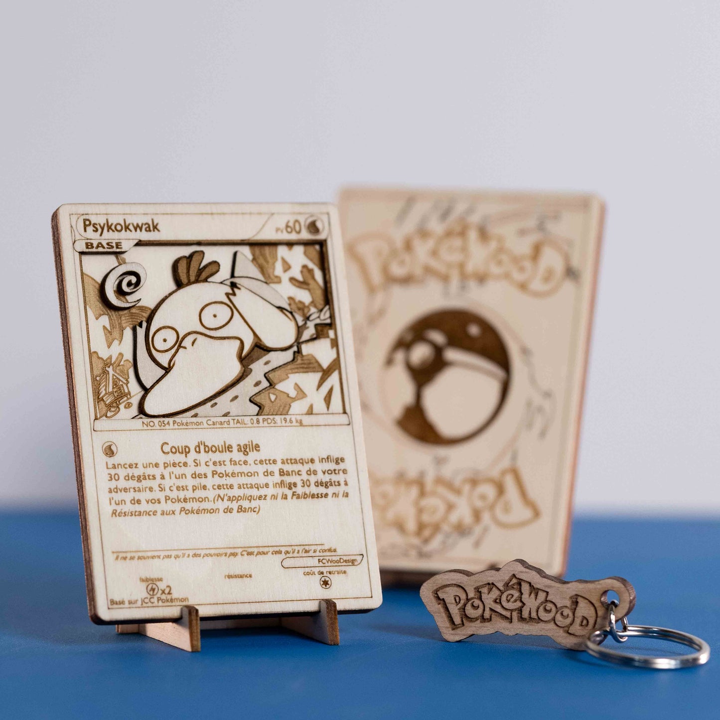Carte PokéWooD en bois effet 3D