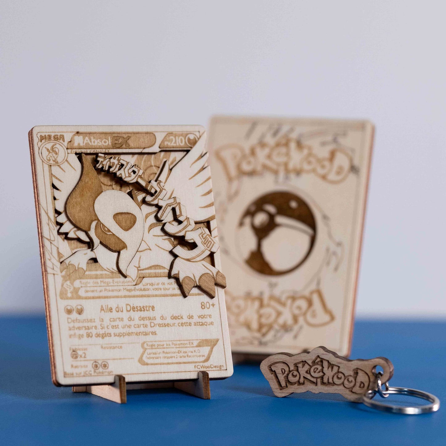 Carte PokéWooD en bois effet 3D