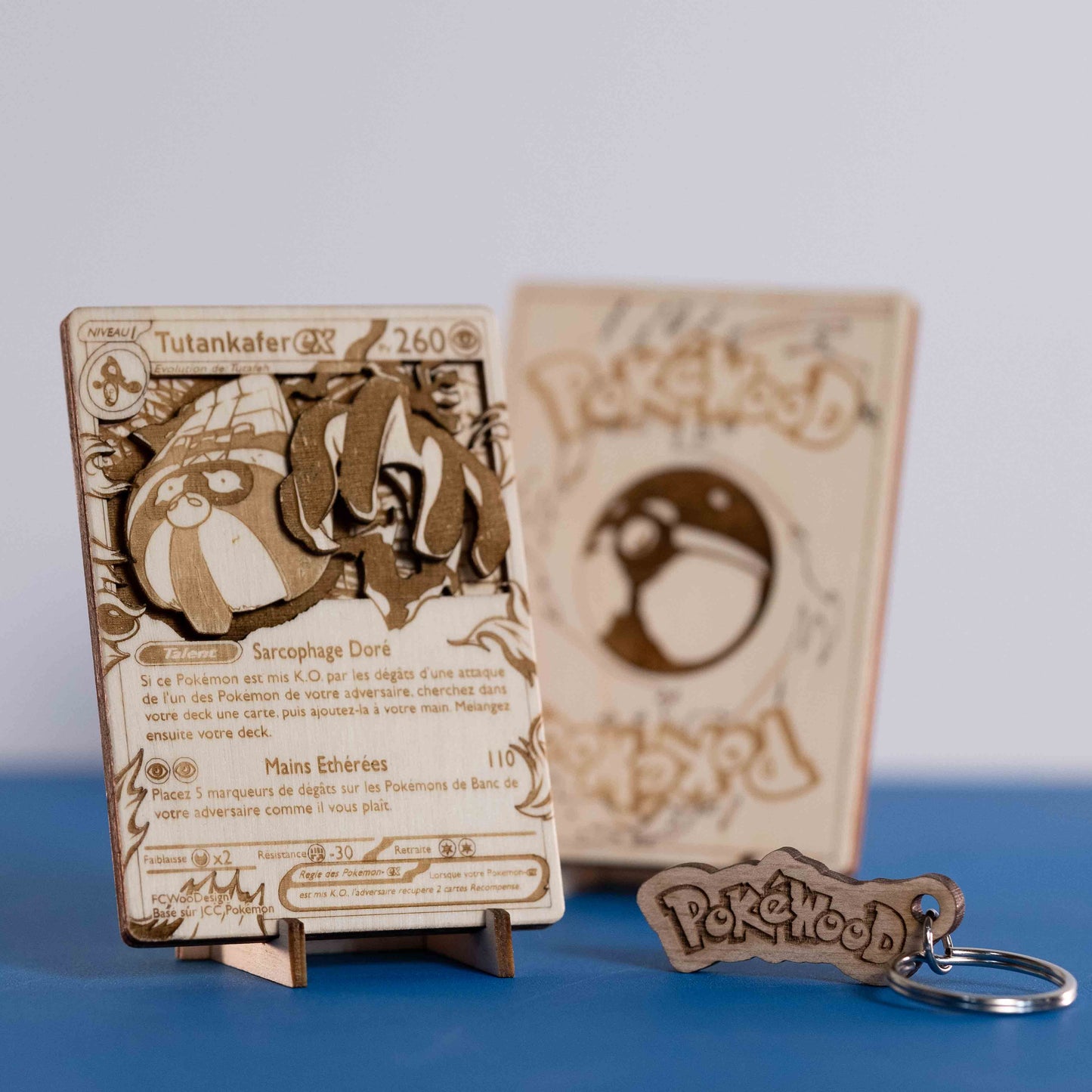 Carte PokéWooD en bois effet 3D