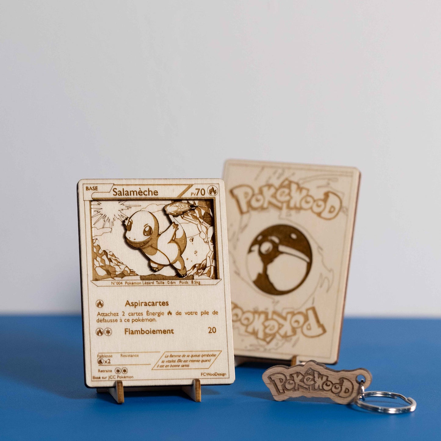 Carte PokéWooD en bois effet 3D