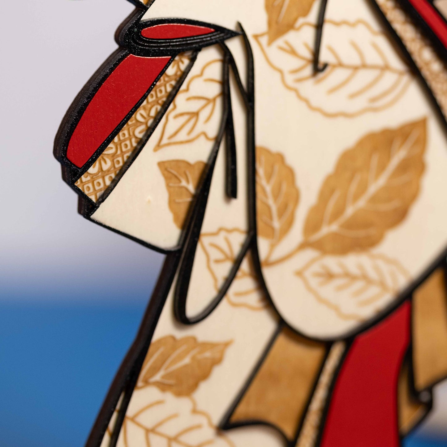 Estampe inverssée sur socle