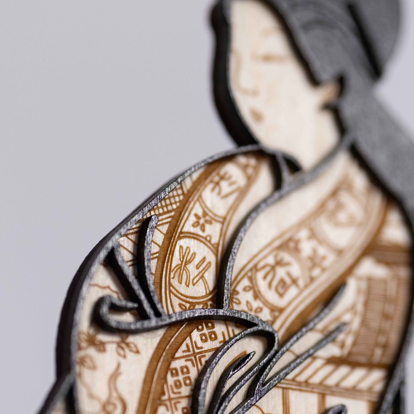 Estampe inverssée sur socle