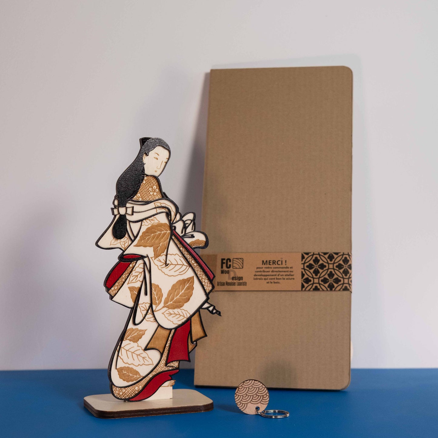 Estampe inverssée sur socle