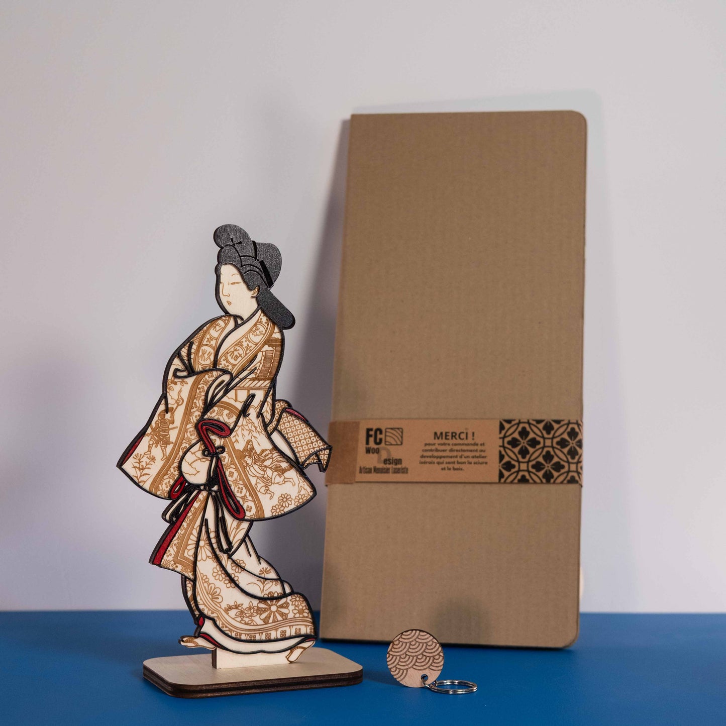 Estampe inverssée sur socle