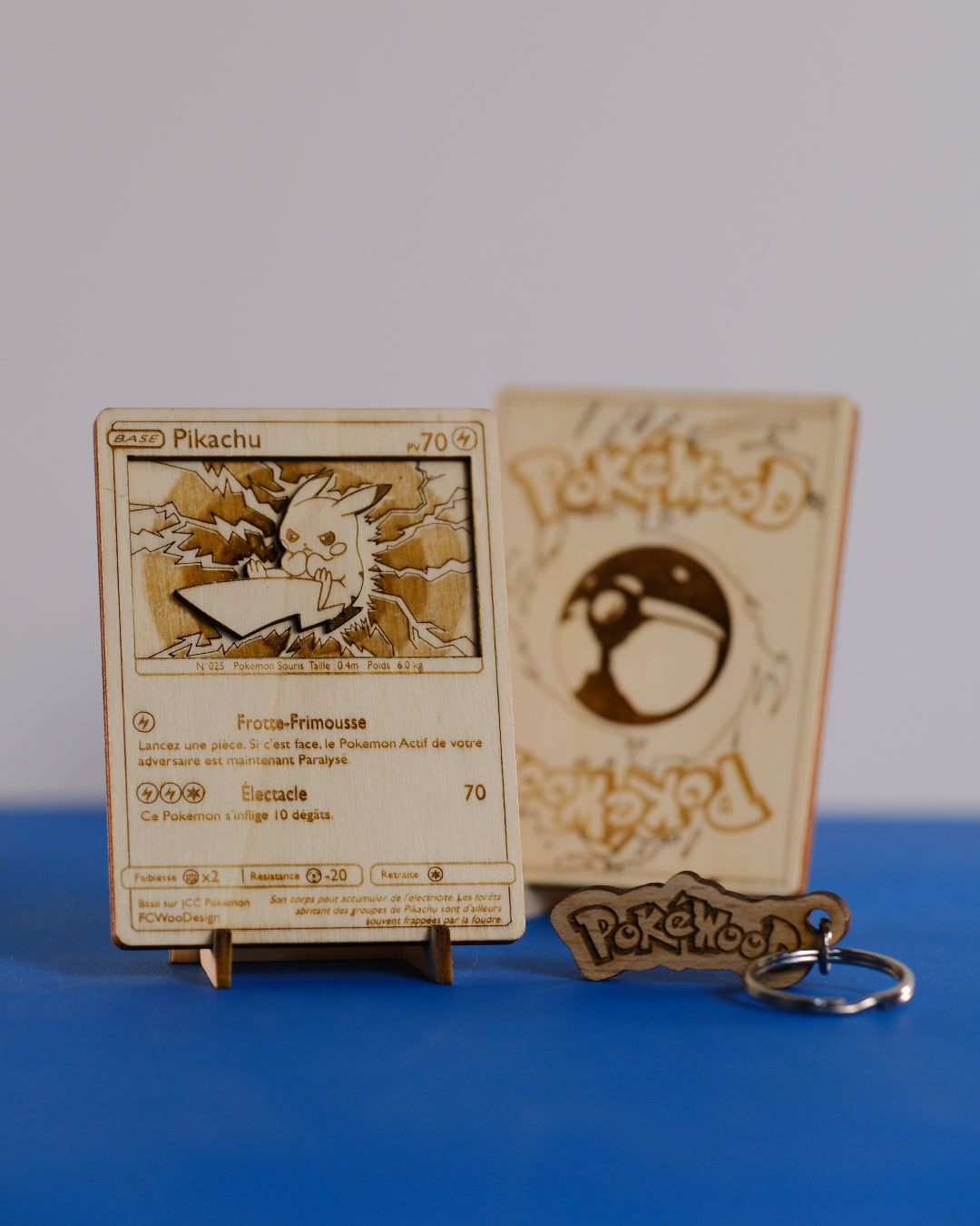 Carte PokéWooD en bois effet 3D